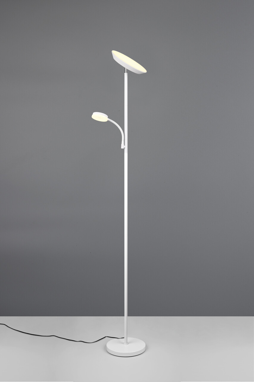 Lampadar Specter, RL NOW, 25/9.3x178 cm, 17W/4.5, 2x SMD, metal, alb mat - imagine 7